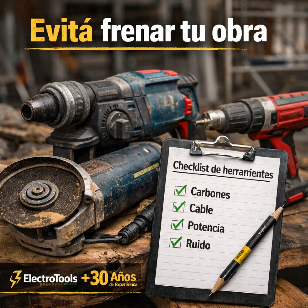 Checklist de herramientas eléctricas para evitar paradas de obra en Córdoba