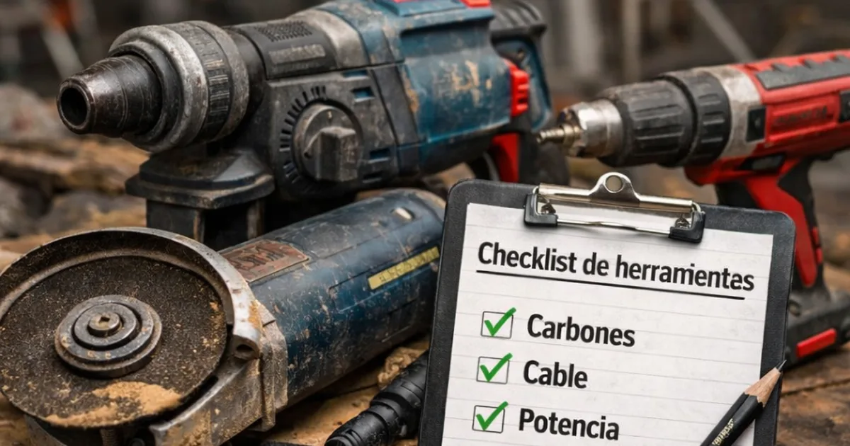 Checklist de herramientas eléctricas para evitar paradas de obra en Córdoba